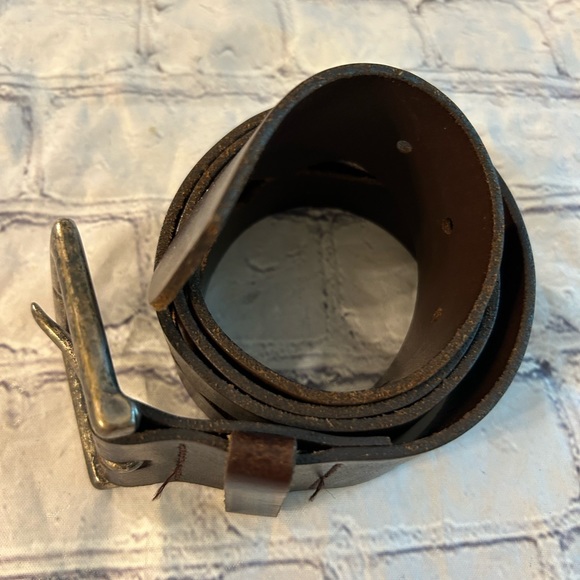 HIPWEAR CANADA BROWN LEATHER CUTOUTS BELT (16501) GENUINE LEATHER WOMENS BELT L - Picture 13 of 14